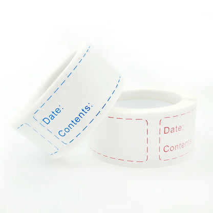 Custom Printed Date Label Refrigerator Freezer Food Container Label Adhesive Kitchen Storage Removable Writable Sticker Label