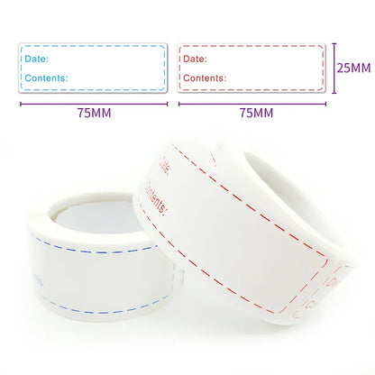 Custom Printed Date Label Refrigerator Freezer Food Container Label Adhesive Kitchen Storage Removable Writable Sticker Label
