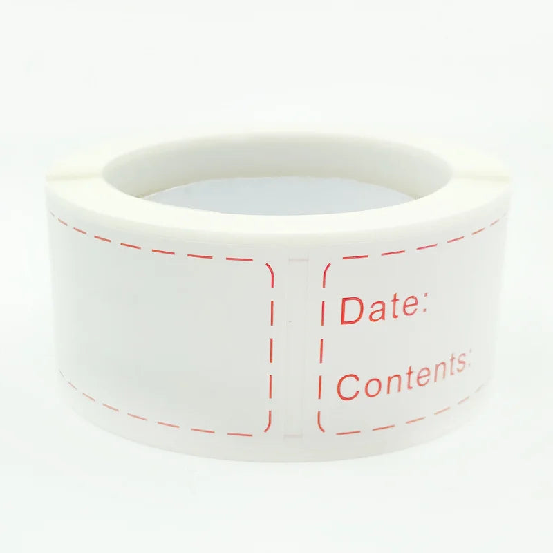 Custom Printed Date Label Refrigerator Freezer Food Container Label Adhesive Kitchen Storage Removable Writable Sticker Label