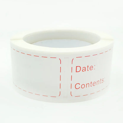 Custom Printed Date Label Refrigerator Freezer Food Container Label Adhesive Kitchen Storage Removable Writable Sticker Label