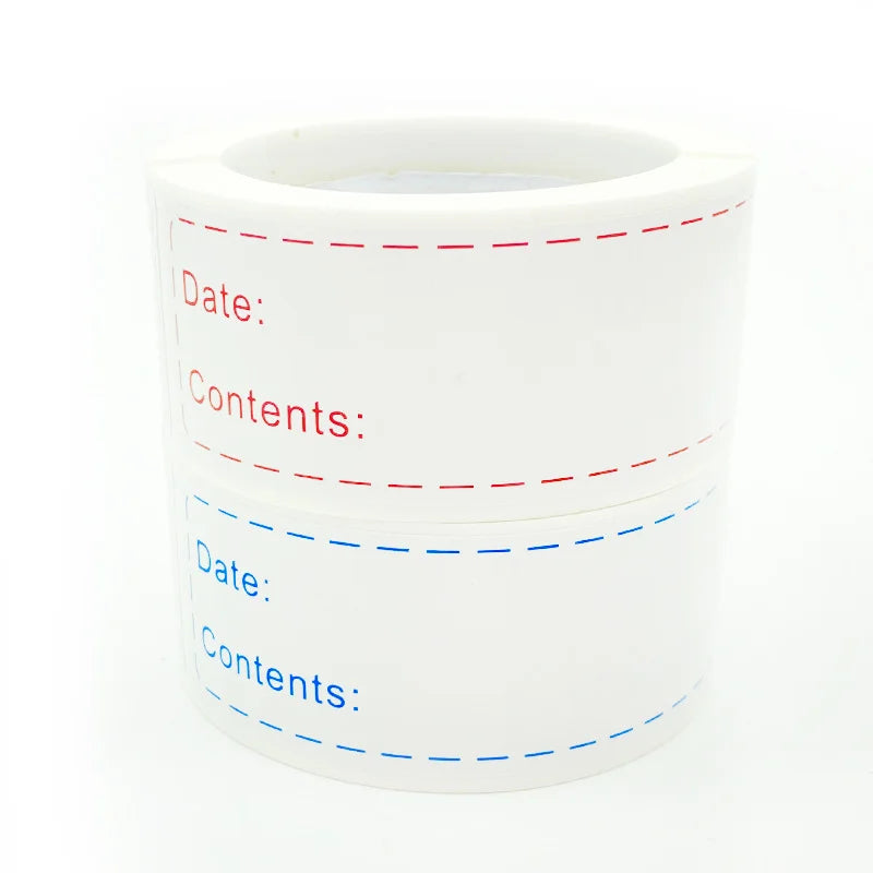 Custom Printed Date Label Refrigerator Freezer Food Container Label Adhesive Kitchen Storage Removable Writable Sticker Label