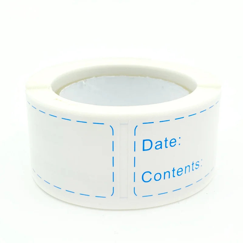 Custom Printed Date Label Refrigerator Freezer Food Container Label Adhesive Kitchen Storage Removable Writable Sticker Label