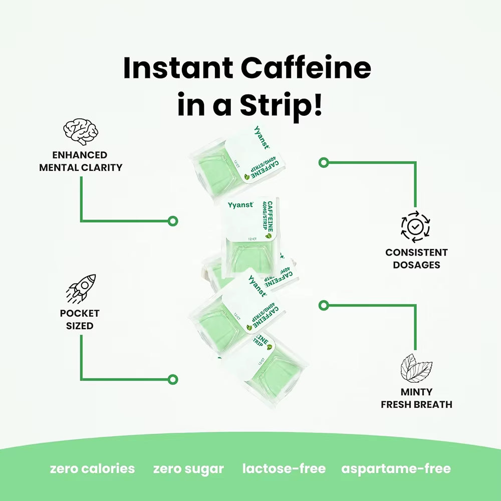 High Quality Private Label Energy ORAL STRIP Caffeine Active Ingredient Energy Support & anti FATIGUE